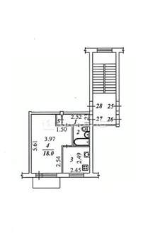 1-к квартира, вторичка, 33м2, 2/5 этаж