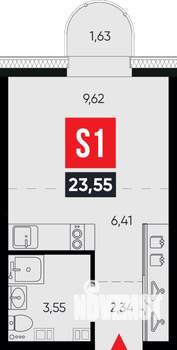 1-к квартира, вторичка, 24м2, 5/14 этаж