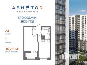 1-к квартира, вторичка, 36м2, 14/16 этаж