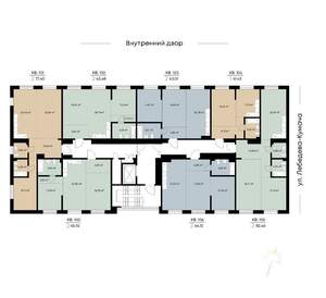 2-к квартира, строящийся дом, 65м2, 4/9 этаж