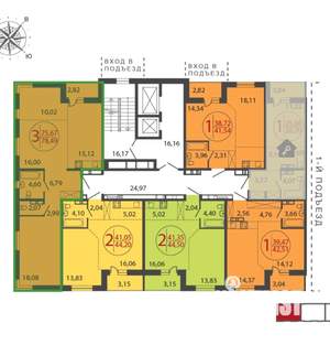 3-к квартира, вторичка, 79м2, 14/19 этаж