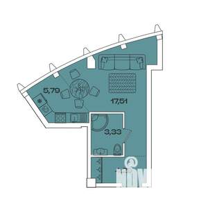 1-к квартира, вторичка, 31м2, 3/8 этаж