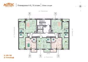 3-к квартира, вторичка, 78м2, 6/18 этаж
