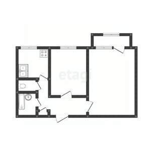 2-к квартира, вторичка, 44м2, 5/5 этаж