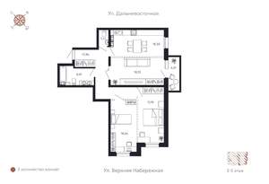 3-к квартира, строящийся дом, 94м2, 3/8 этаж