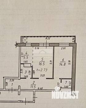 2-к квартира, вторичка, 66м2, 14/18 этаж
