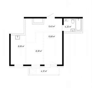 2-к квартира, вторичка, 46м2, 7/19 этаж
