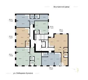 1-к квартира, строящийся дом, 42м2, 2/9 этаж
