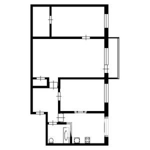 3-к квартира, вторичка, 58м2, 4/4 этаж