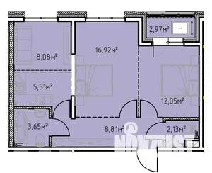 2-к квартира, вторичка, 60м2, 12/13 этаж