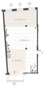 Студия квартира, строящийся дом, 180м2, 2/8 этаж