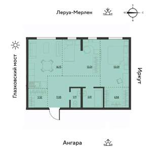 3-к квартира, вторичка, 65м2, 16/19 этаж