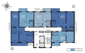 3-к квартира, вторичка, 73м2, 3/16 этаж