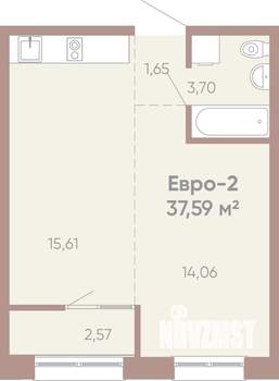 1-к квартира, вторичка, 38м2, 16/16 этаж