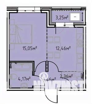 1-к квартира, вторичка, 41м2, 13/13 этаж