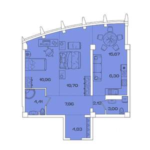 2-к квартира, вторичка, 81м2, 5/8 этаж