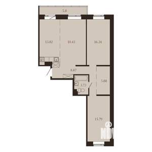 3-к квартира, вторичка, 89м2, 3/9 этаж