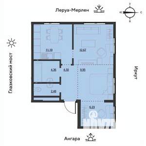 3-к квартира, вторичка, 51м2, 2/19 этаж