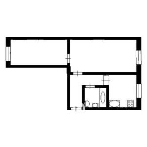 2-к квартира, вторичка, 45м2, 4/5 этаж