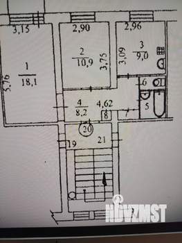 Студия квартира, вторичка, 51м2, 2/5 этаж