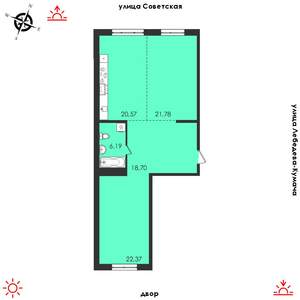 2-к квартира, строящийся дом, 90м2, 2/14 этаж