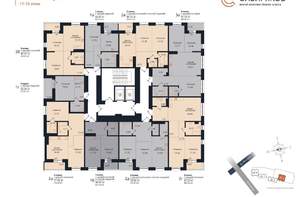 2-к квартира, сданный дом, 87м2, 13/18 этаж