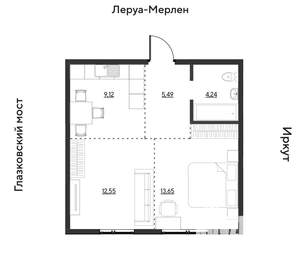 2-к квартира, вторичка, 45м2, 6/19 этаж