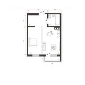 1-к квартира, вторичка, 41м2, 6/10 этаж