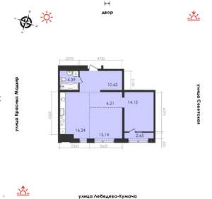 2-к квартира, вторичка, 67м2, 10/14 этаж