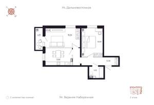 2-к квартира, вторичка, 69м2, 7/8 этаж