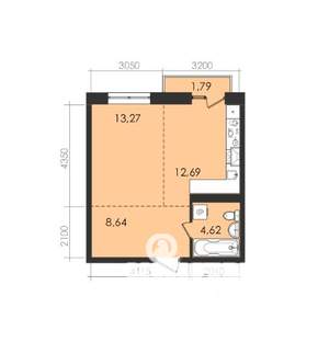 Студия квартира, вторичка, 41м2, 11/16 этаж