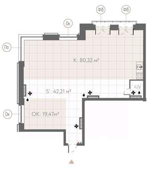 Студия квартира, строящийся дом, 142м2, 2/7 этаж