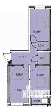 2-к квартира, вторичка, 65м2, 12/13 этаж