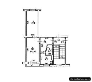 2-к квартира, вторичка, 42м2, 3/5 этаж