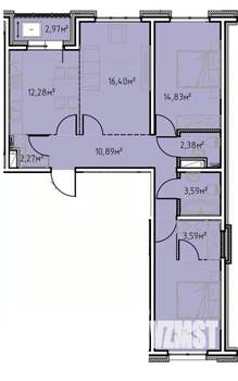 3-к квартира, вторичка, 83м2, 11/13 этаж