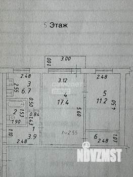 2-к квартира, вторичка, 44м2, 5/5 этаж