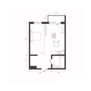 1-к квартира, вторичка, 41м2, 8/10 этаж