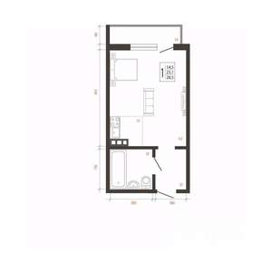 1-к квартира, вторичка, 29м2, 9/10 этаж