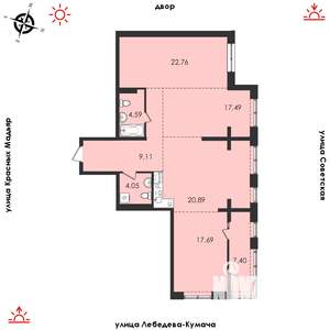 3-к квартира, вторичка, 114м2, 4/14 этаж