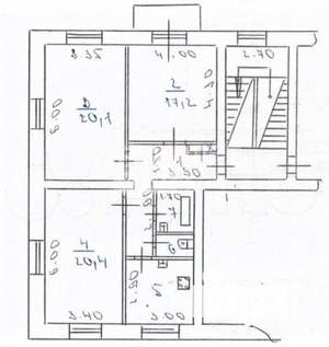 3-к квартира, вторичка, 81м2, 4/4 этаж