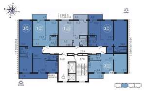 2-к квартира, вторичка, 64м2, 4/16 этаж