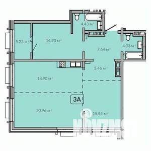 3-к квартира, строящийся дом, 97м2, 16/18 этаж