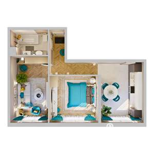 2-к квартира, вторичка, 52м2, 1/8 этаж