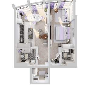 1-к квартира, вторичка, 66м2, 3/7 этаж