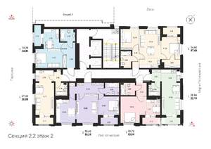 2-к квартира, вторичка, 58м2, 2/14 этаж