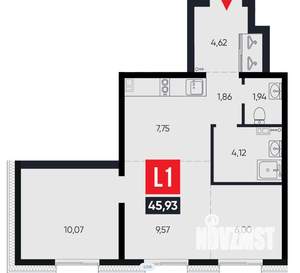 3-к квартира, вторичка, 52м2, 4/14 этаж