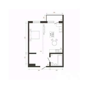 1-к квартира, вторичка, 41м2, 5/10 этаж