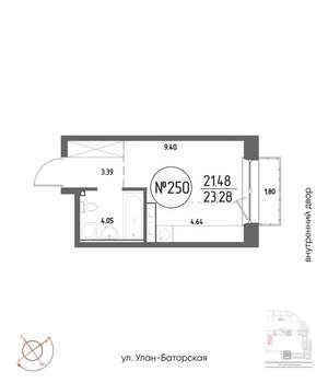 Студия квартира, вторичка, 23м2, 14/19 этаж
