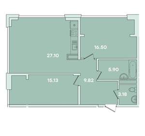 2-к квартира, вторичка, 78м2, 5/14 этаж