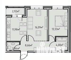 2-к квартира, вторичка, 60м2, 2/13 этаж